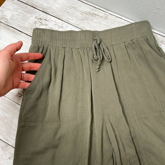 Hem & Thread Olive Elastic Waist Jogger Pants S - Picture 4 of 8